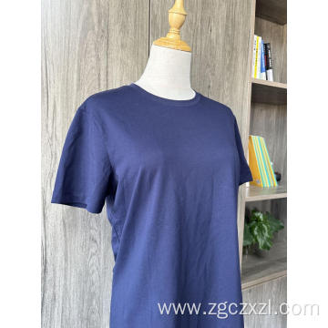 Pure cotton men's plain round neck short sleeves